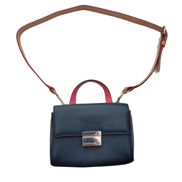 Zara Two Tone Beige and Blue Purse - Picture 1 of 10